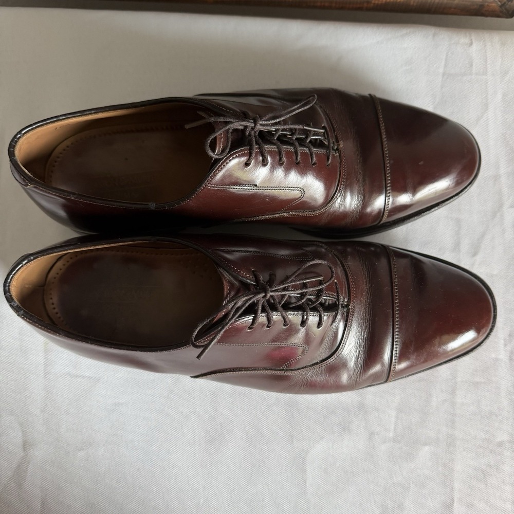 JOHNSTON & MURPHY Optima Cap Toe Oxford Shoes Made in USA Mens 10.5 D/B 43664 - Picture 4 of 11